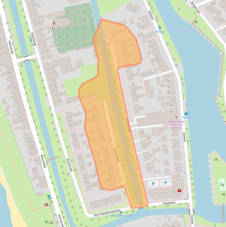 Kaart van postcodegebied 8715JH.