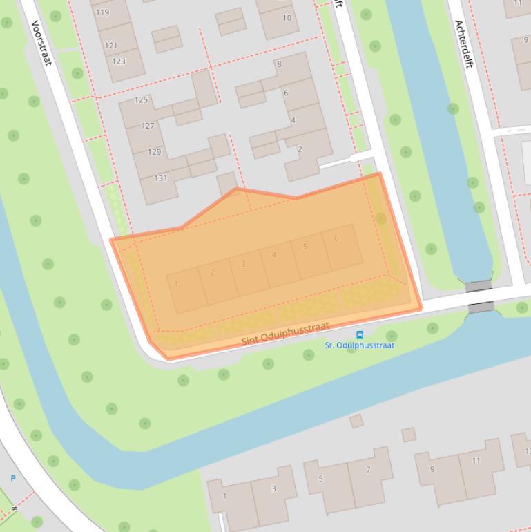 Kaart van postcodegebied 8715JJ.