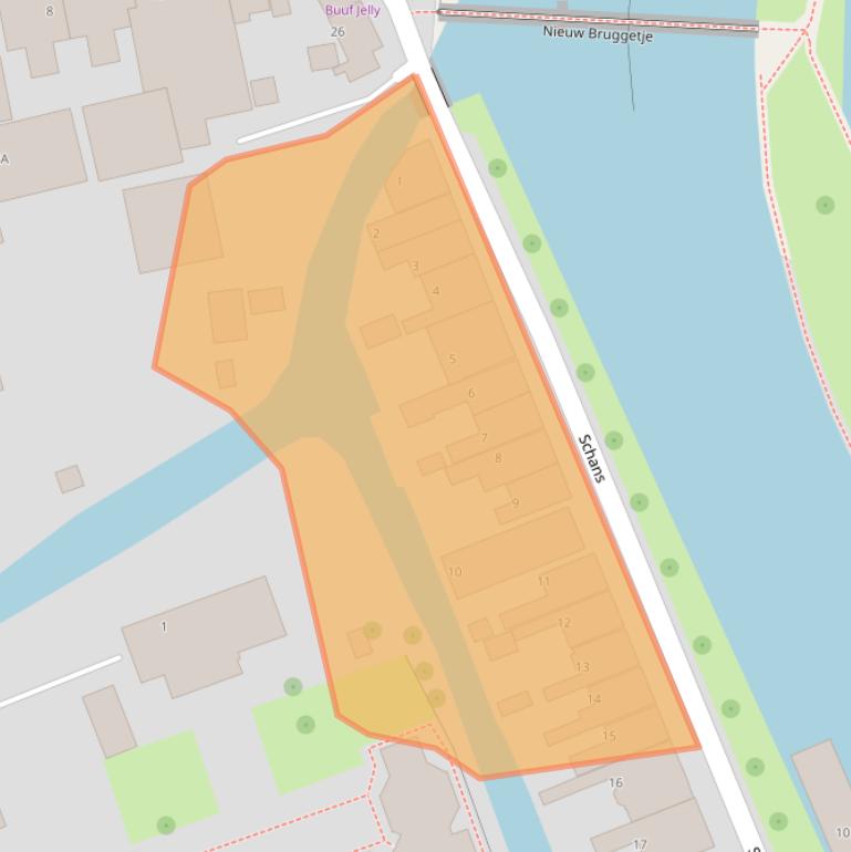 Kaart van postcodegebied 8715JN.