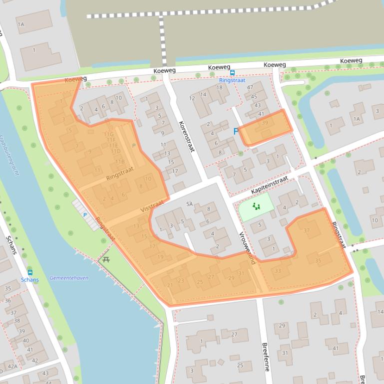 Kaart van postcodegebied 8715JT.