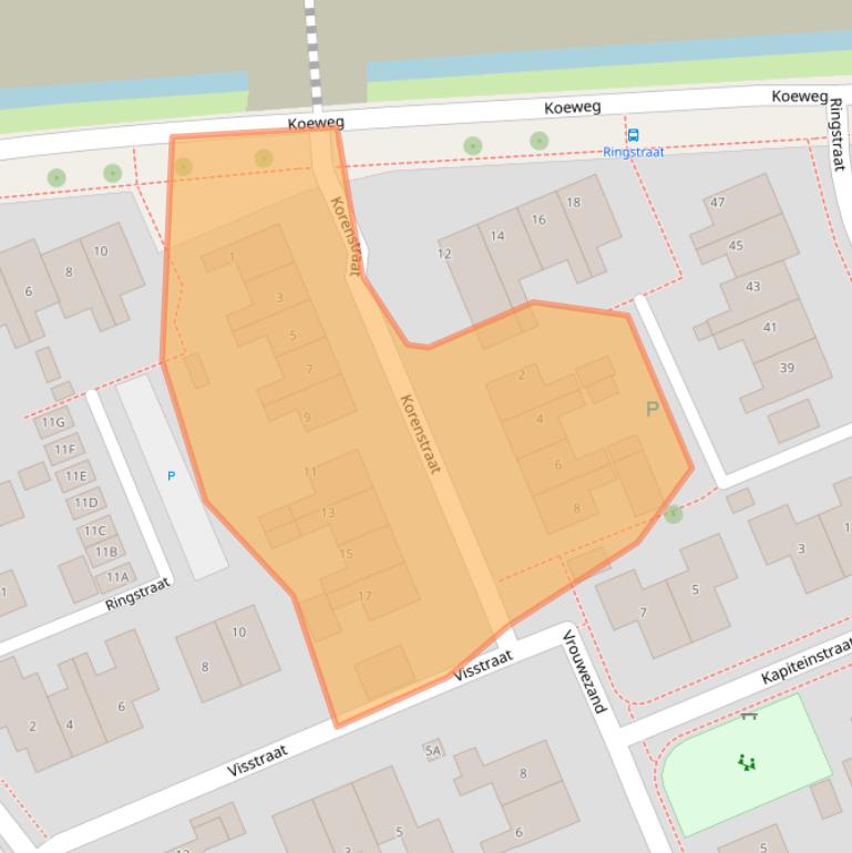 Kaart van postcodegebied 8715JV.