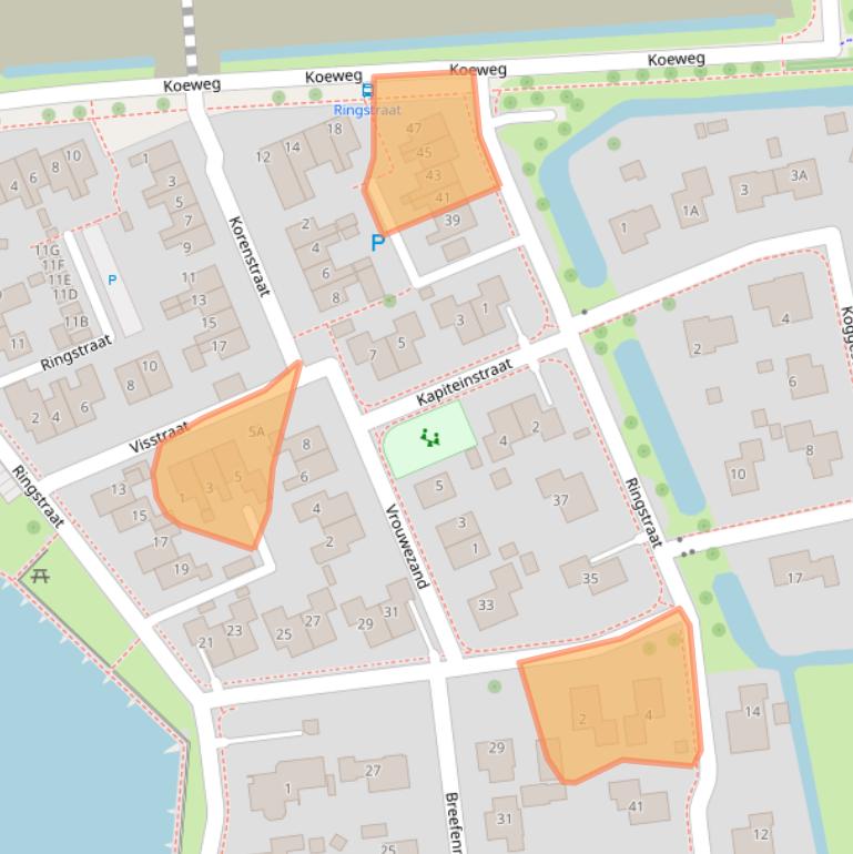 Kaart van postcodegebied 8715JX.