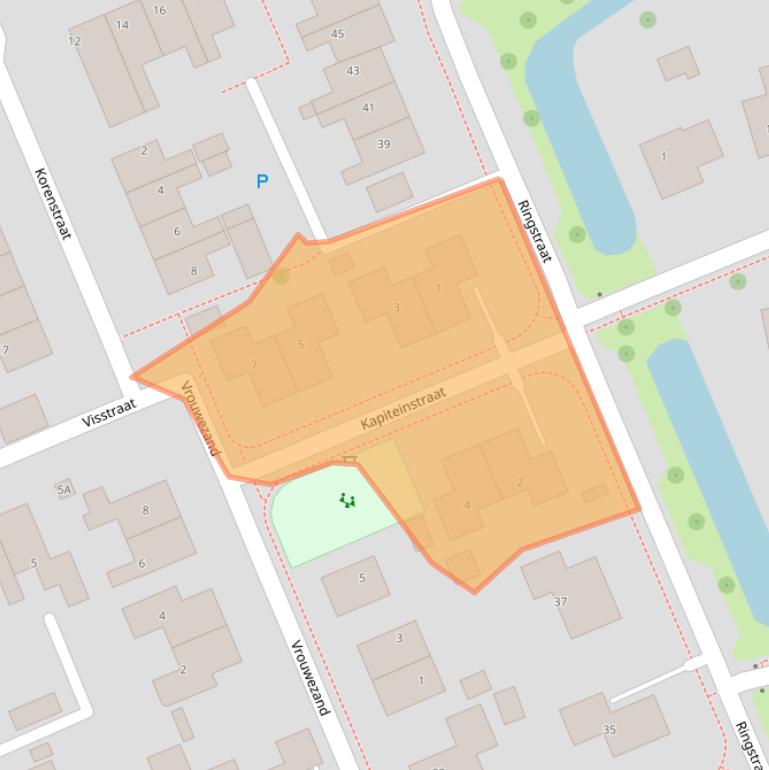 Kaart van postcodegebied 8715JZ.