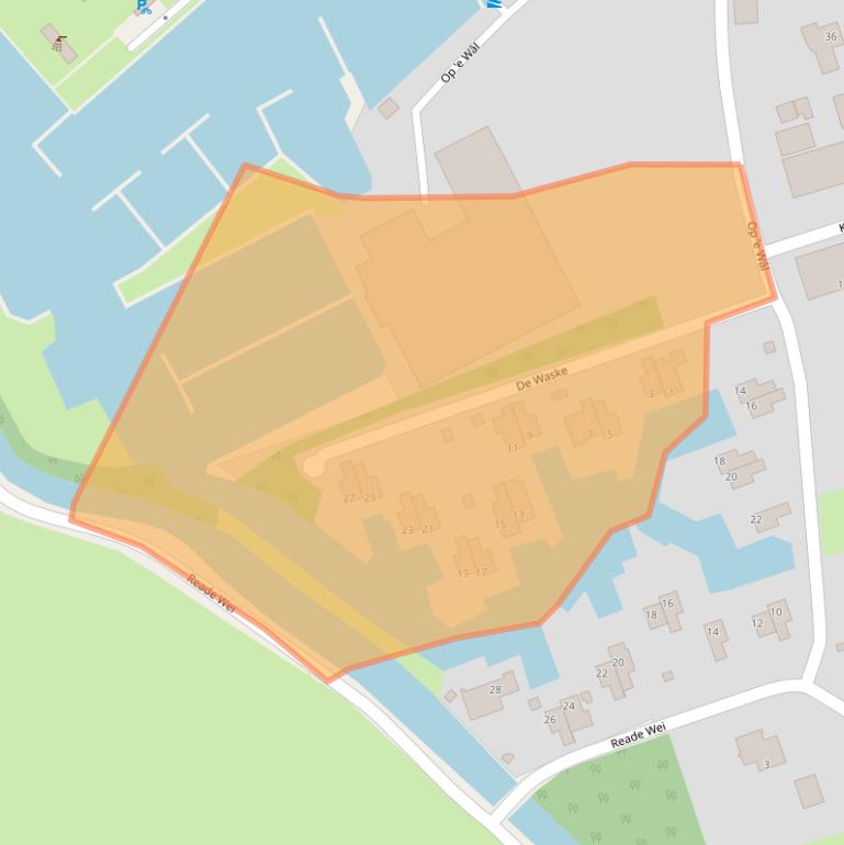 Kaart van postcodegebied 8721ER.