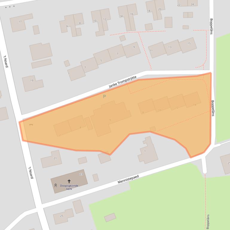 Kaart van postcodegebied 8721ET.