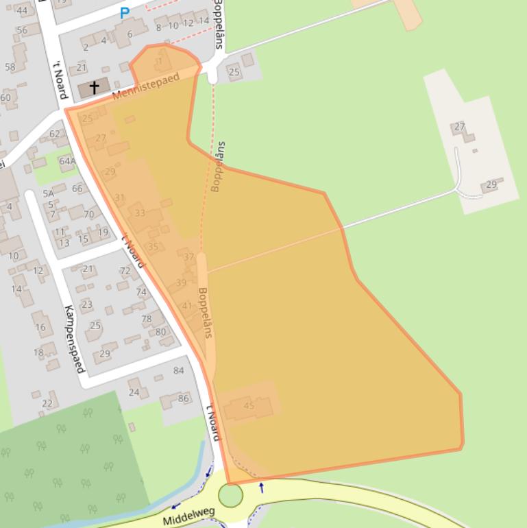 Kaart van postcodegebied 8721GB.