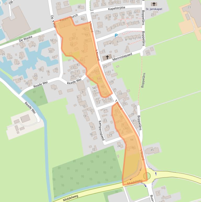 Kaart van postcodegebied 8721GD.