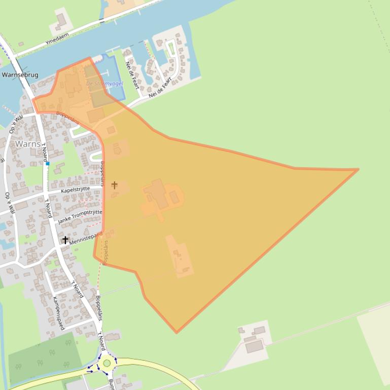 Kaart van postcodegebied 8721GE.