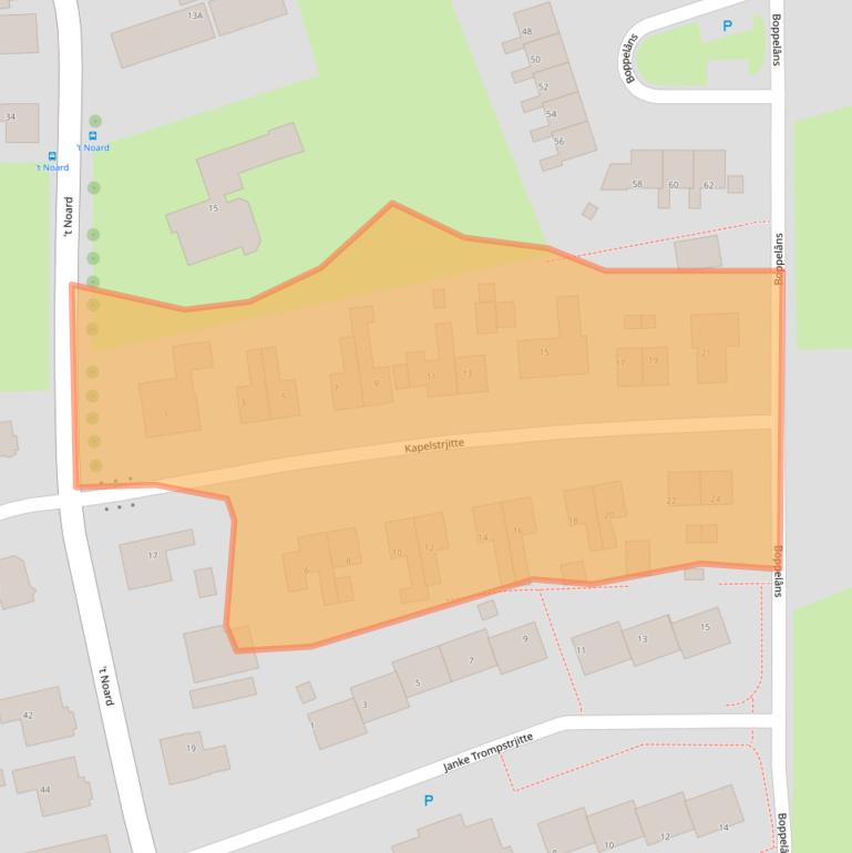Kaart van postcodegebied 8721GH.