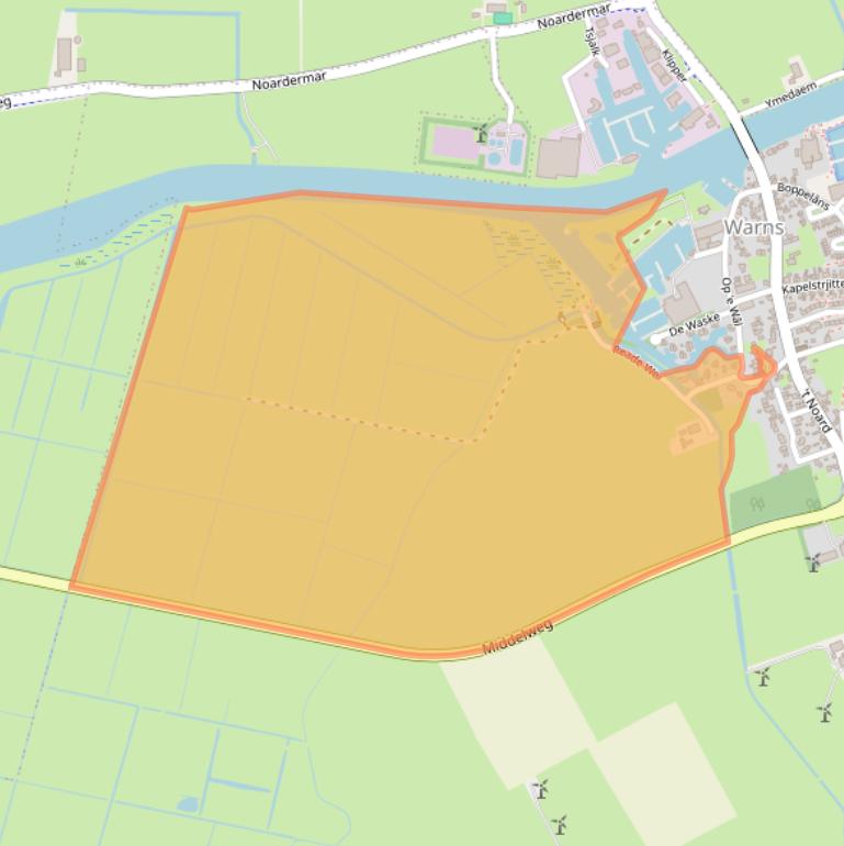 Kaart van postcodegebied 8721GK.