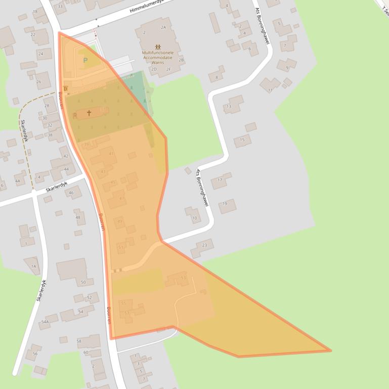 Kaart van postcodegebied 8721GN.