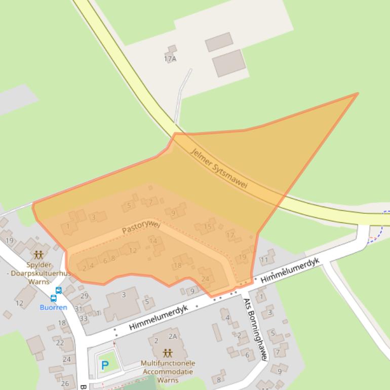 Kaart van postcodegebied 8721GS.