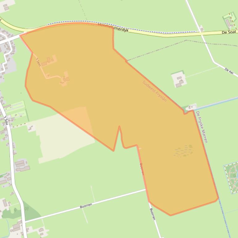 Kaart van postcodegebied 8721GV.