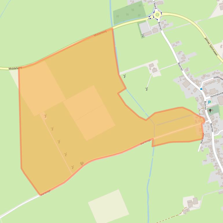 Kaart van postcodegebied 8721GW.