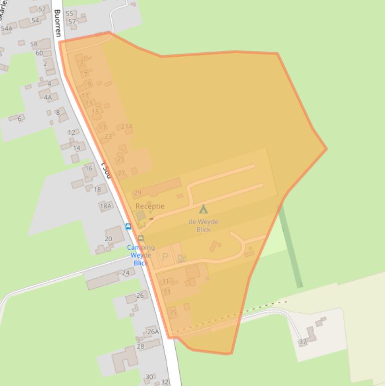 Kaart van postcodegebied 8721GX.