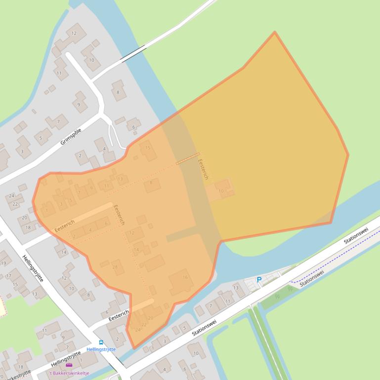 Kaart van postcodegebied 8722HD.