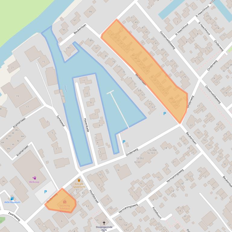 Kaart van postcodegebied 8723AX.