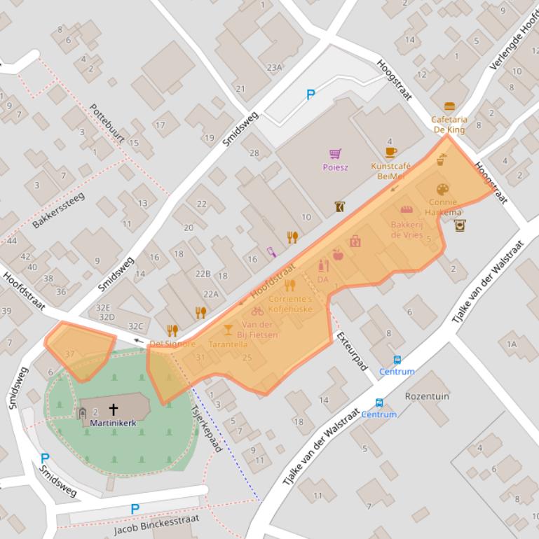 Kaart van postcodegebied 8723BE.