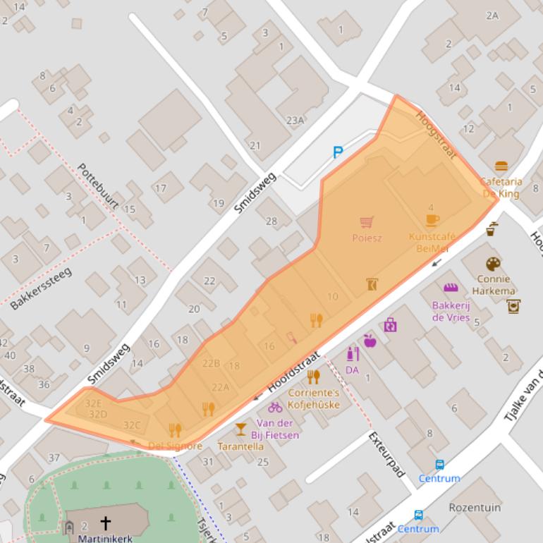 Kaart van postcodegebied 8723BH.