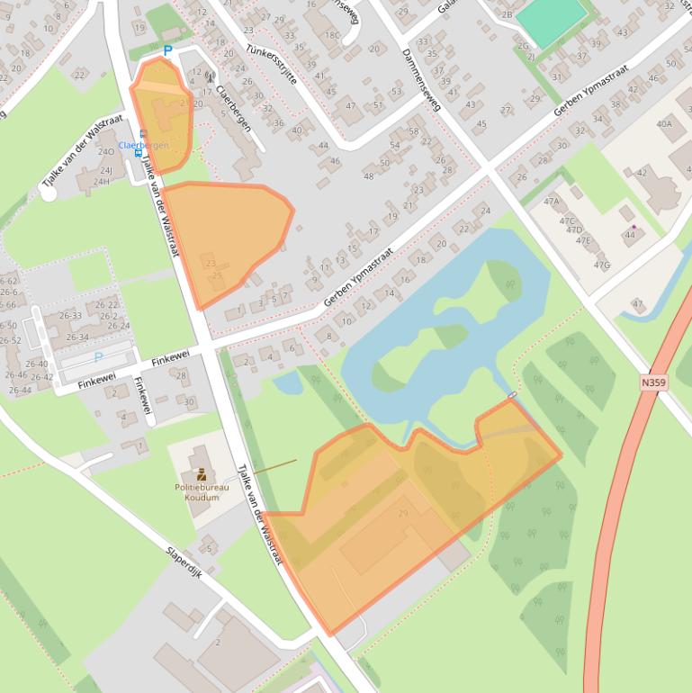 Kaart van postcodegebied 8723CB.