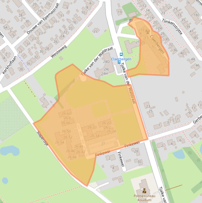 Kaart van postcodegebied 8723CC.