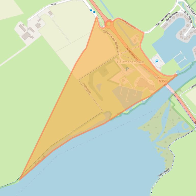 Kaart van postcodegebied 8723CE.