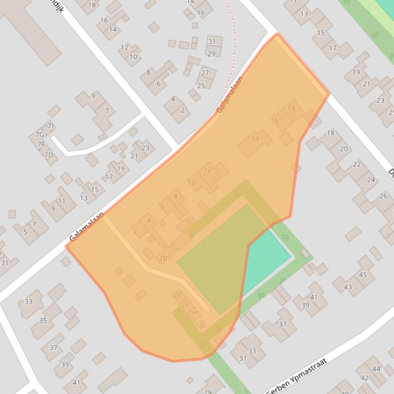 Kaart van postcodegebied 8723CT.