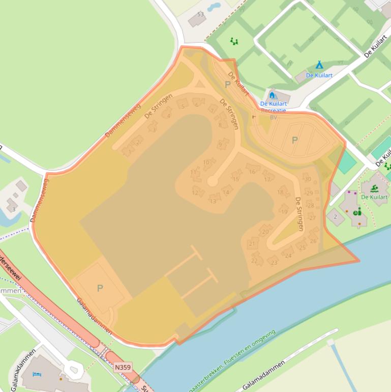 Kaart van postcodegebied 8723DA.