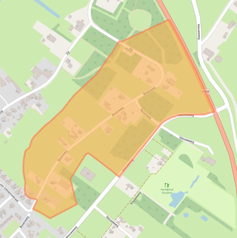 Kaart van postcodegebied 8723EC.