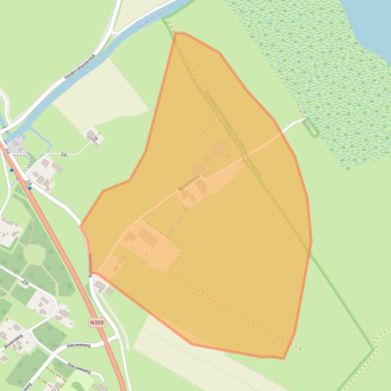 Kaart van postcodegebied 8723ED.