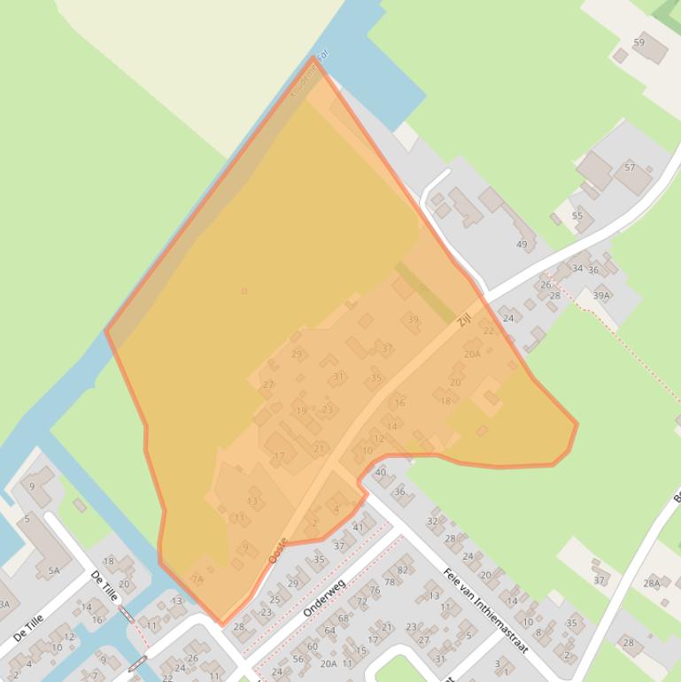 Kaart van postcodegebied 8723EG.