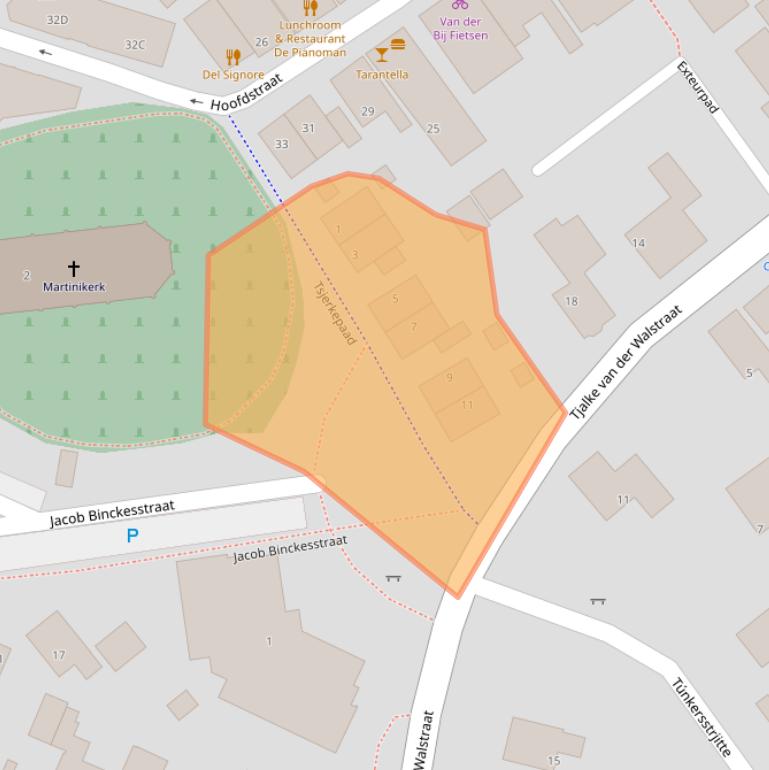 Kaart van postcodegebied 8723EJ.