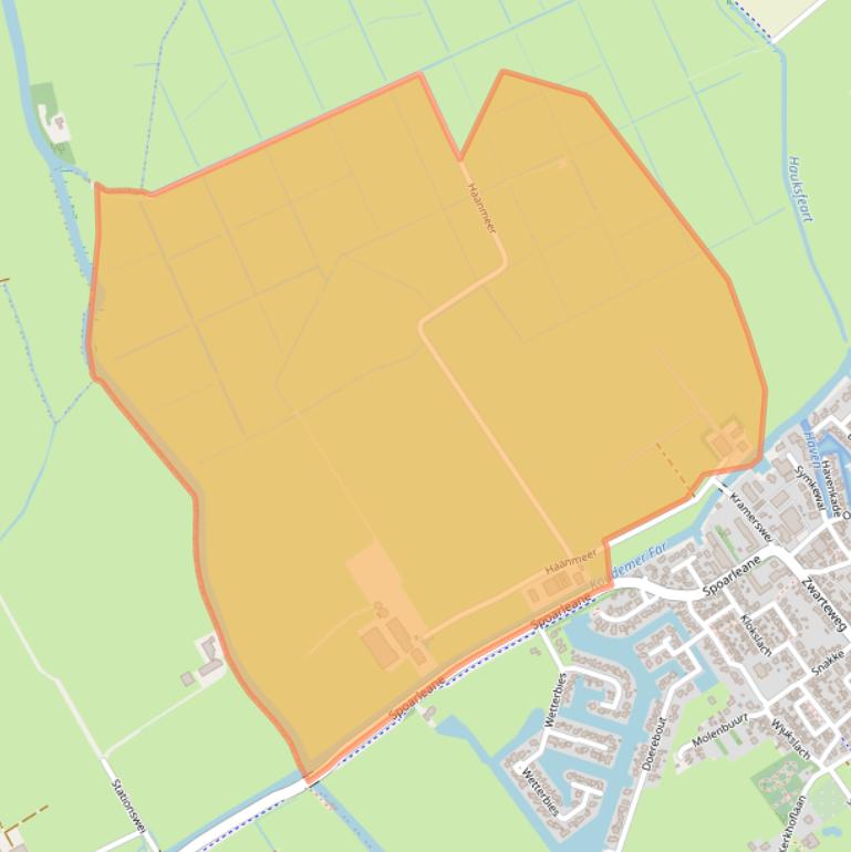 Kaart van postcodegebied 8723EK.