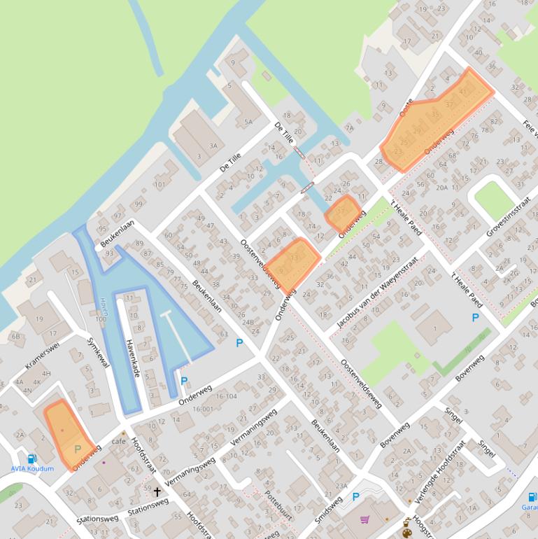 Kaart van postcodegebied 8723EL.