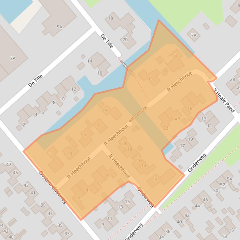 Kaart van postcodegebied 8723ES.