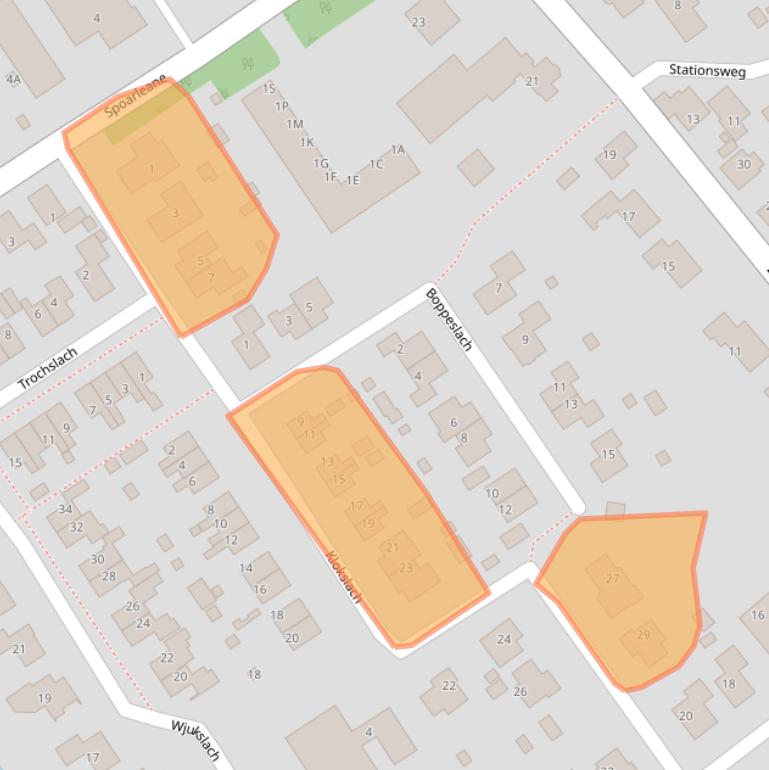 Kaart van postcodegebied 8723GA.