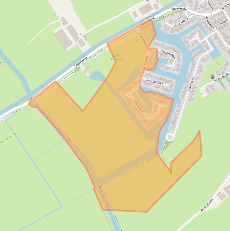 Kaart van postcodegebied 8723HA.