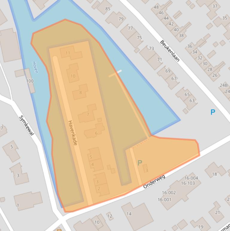 Kaart van postcodegebied 8723XA.