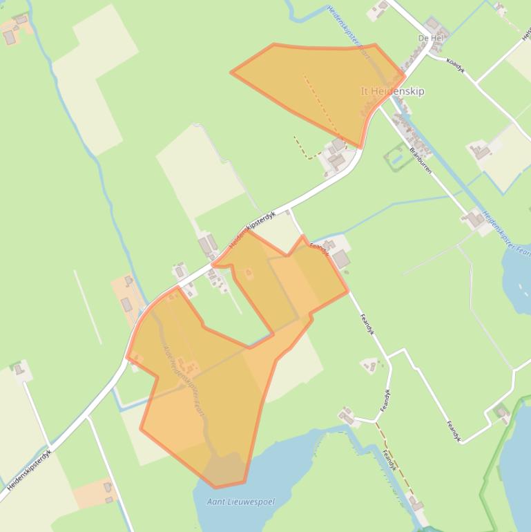 Kaart van postcodegebied 8724HW.