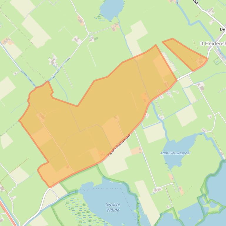 Kaart van postcodegebied 8724HX.