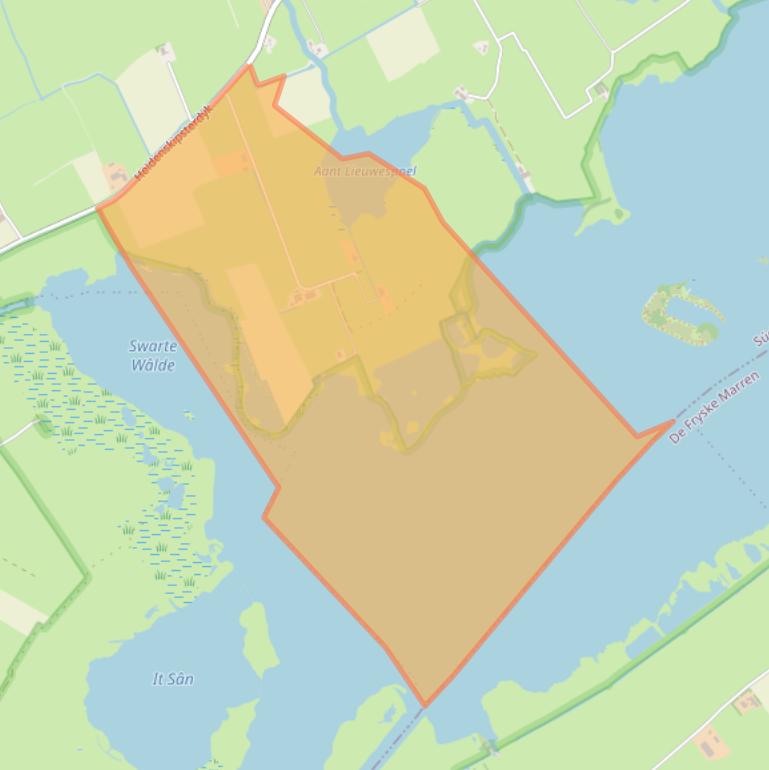 Kaart van postcodegebied 8724LE.