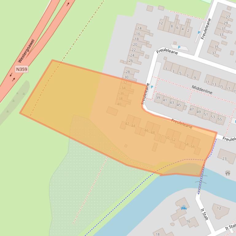 Kaart van postcodegebied 8731AW.