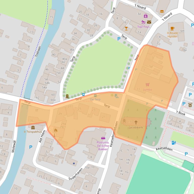 Kaart van postcodegebied 8731AX.