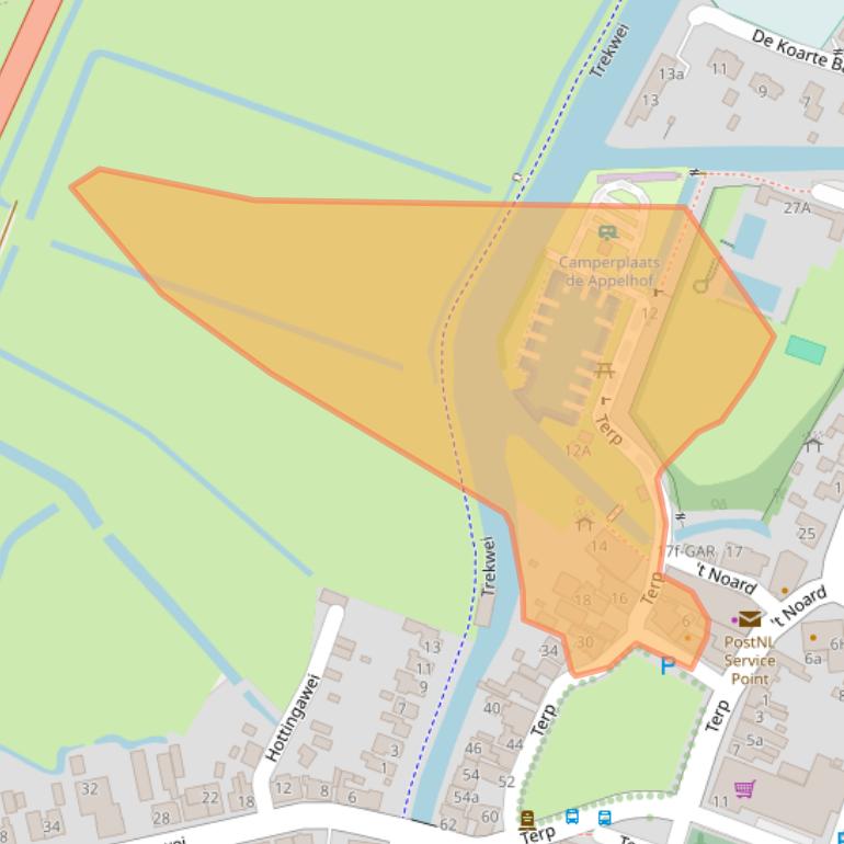 Kaart van postcodegebied 8731AZ.