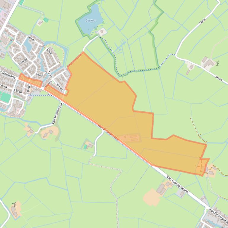 Kaart van postcodegebied 8731BD.