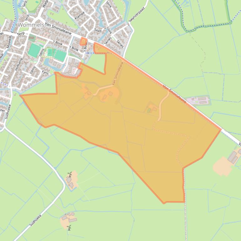 Kaart van postcodegebied 8731BH.