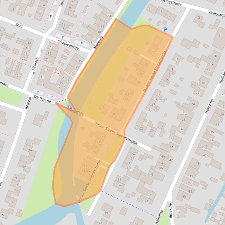 Kaart van postcodegebied 8731CB.