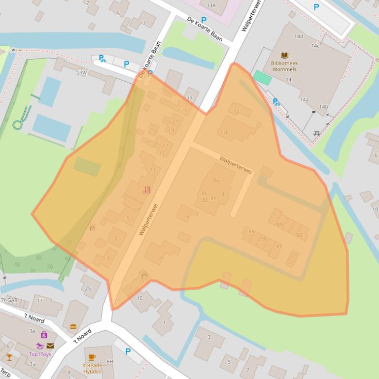 Kaart van postcodegebied 8731CC.