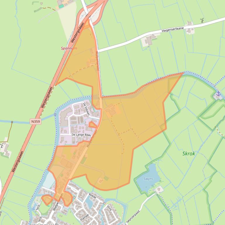 Kaart van postcodegebied 8731CD.