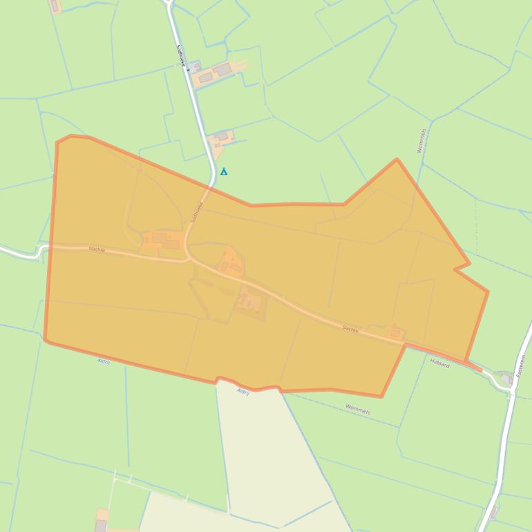 Kaart van postcodegebied 8731CH.